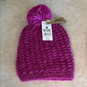 Burton Women’s ' Pink Knit Pom-Pom Hat